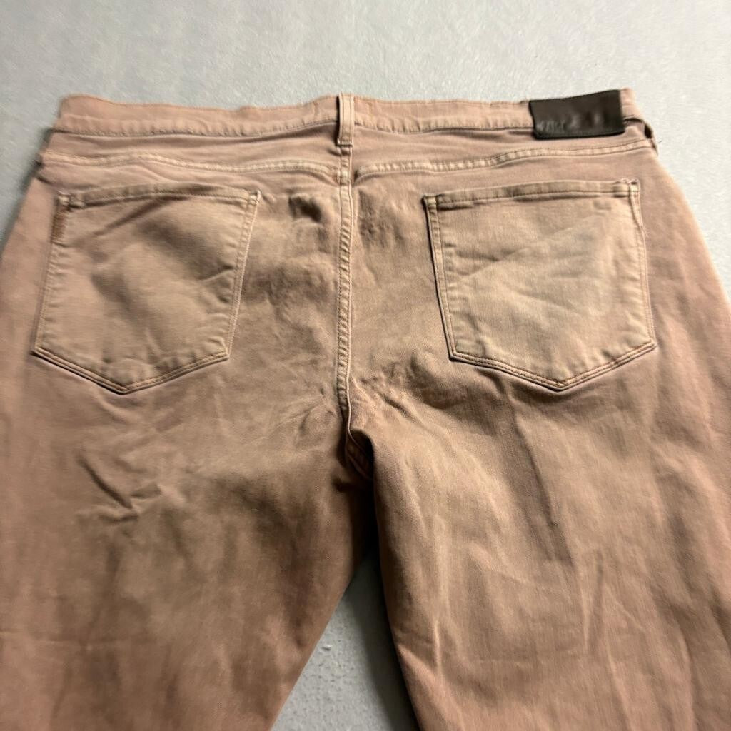 Paige Mens Jeans Size 38 Brown Tan Stretch Denim Made in USA Slim Straight