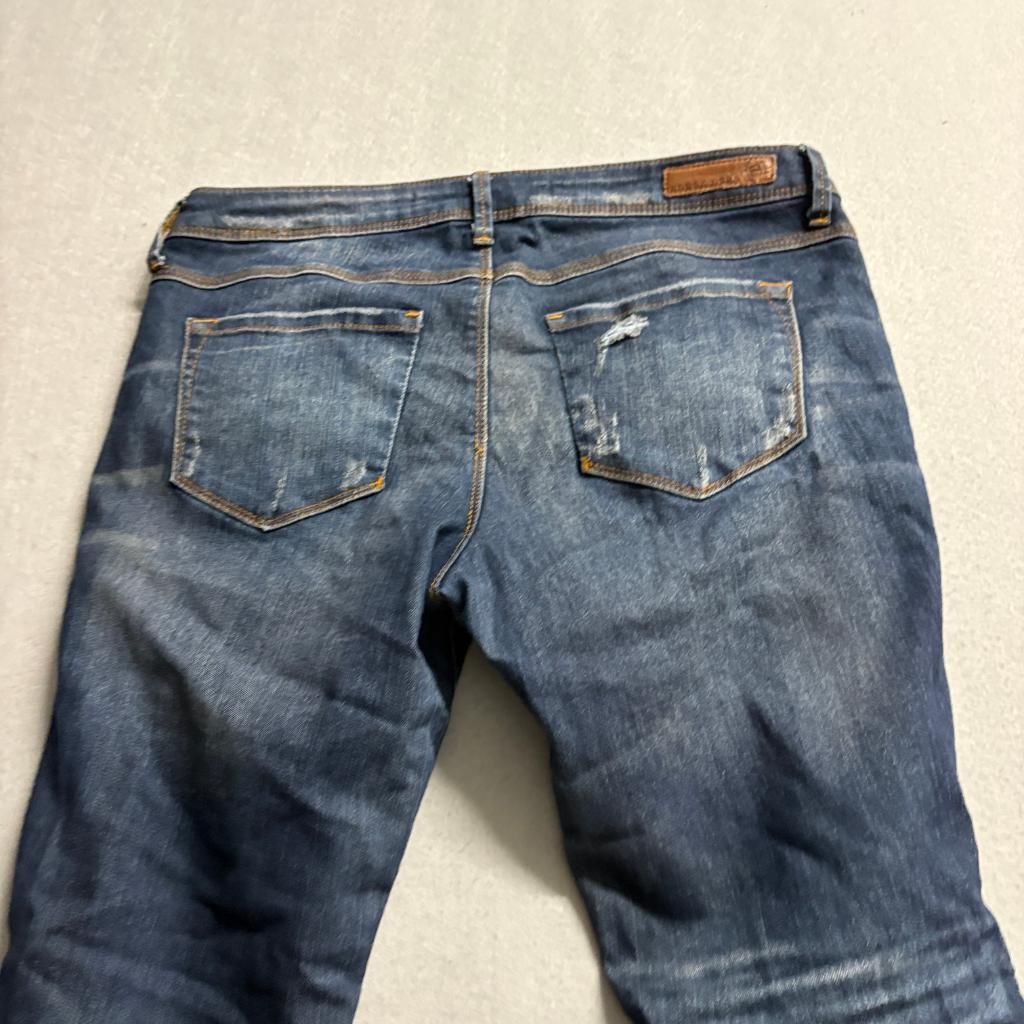 Sneak Peek Distressed Skinny Jeans Womens Size 9 Blue Denim Ripped Low Rise