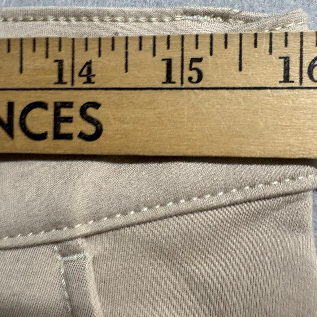 Gingtto Skinny Fit Pants Mens 34 Beige Khaki Stretch Chino Trousers New