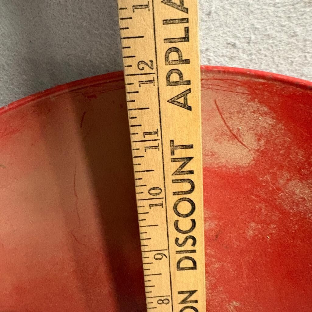 Vintage W B Scott Co Chicago 60 Lb Hanging Scale Red Metal Scoop Pan Pat 1912
