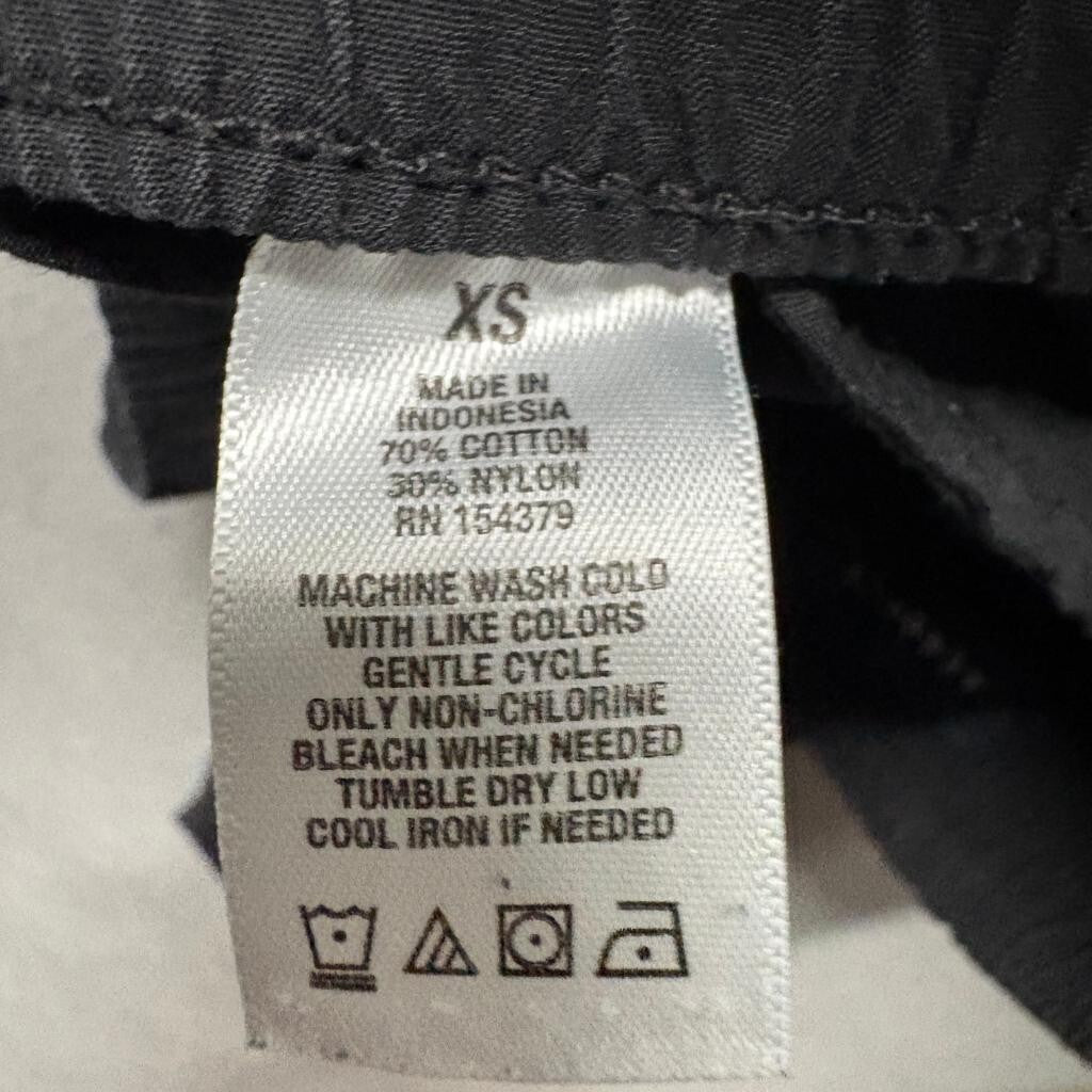 Aeropostale Active Utility Pants Womens XS Black Cotton Blend Cargo Drawstring