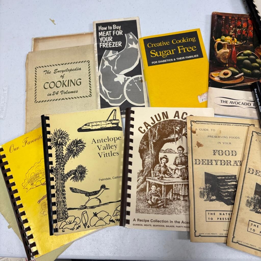 Vintage Cookbook Lot of 14 Community Spiral Bound Regional Sourdough Cajun