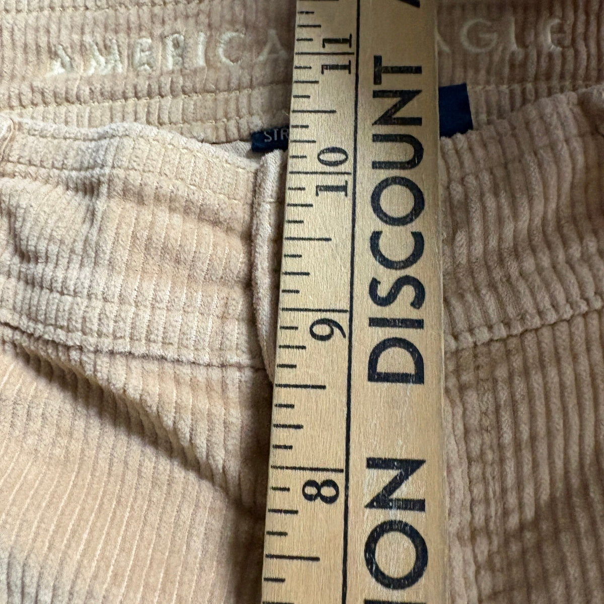 American Eagle Corduroy Cargo Pants Womens Size 0 Beige Tan Wide Leg Stretch