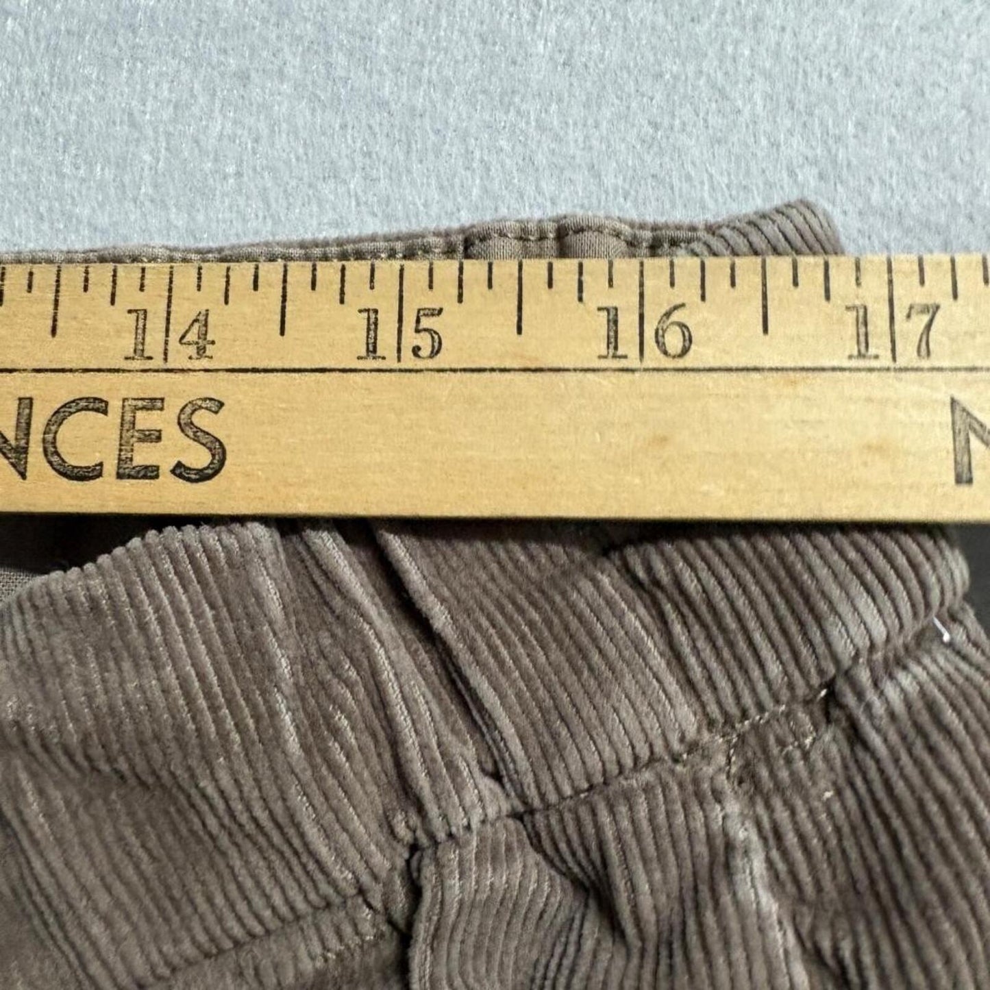 Everlane Corduroy Pants Womens 16 Brown Crop Wide Leg Elastic Waist Pull On