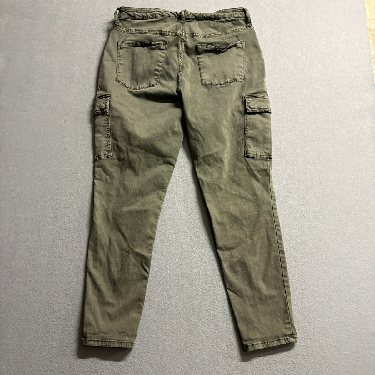 Mossimo Denim High Rise Jegging Cargo Pants Womens 14/32 Olive Green Stretch