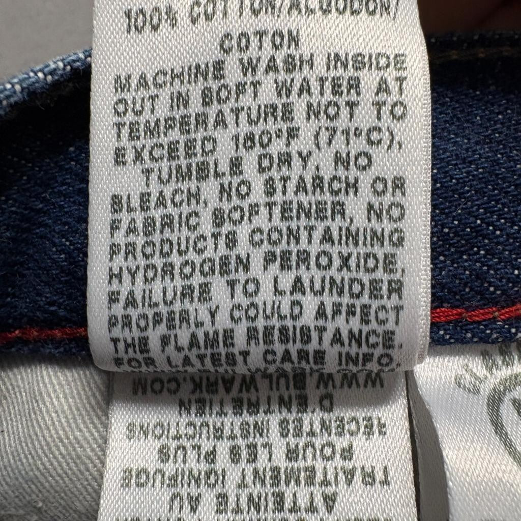 Bulwark FR Flame Resistant Jeans Mens 34x32 Blue Denim Work Pants CAT 2 NFPA