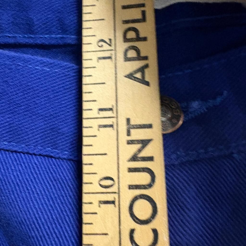 Vintage Boss Jeans Mens 38M Royal Blue Denim Pants Made in USA Workwear