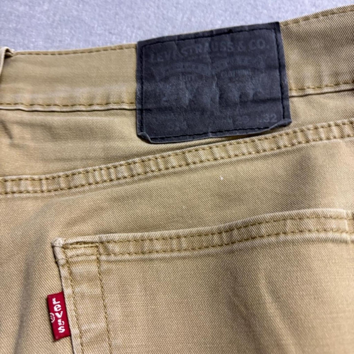 Levis 511 Slim Fit Pants Mens 29x32 Brown Khaki Cotton Blend Stretch Chino