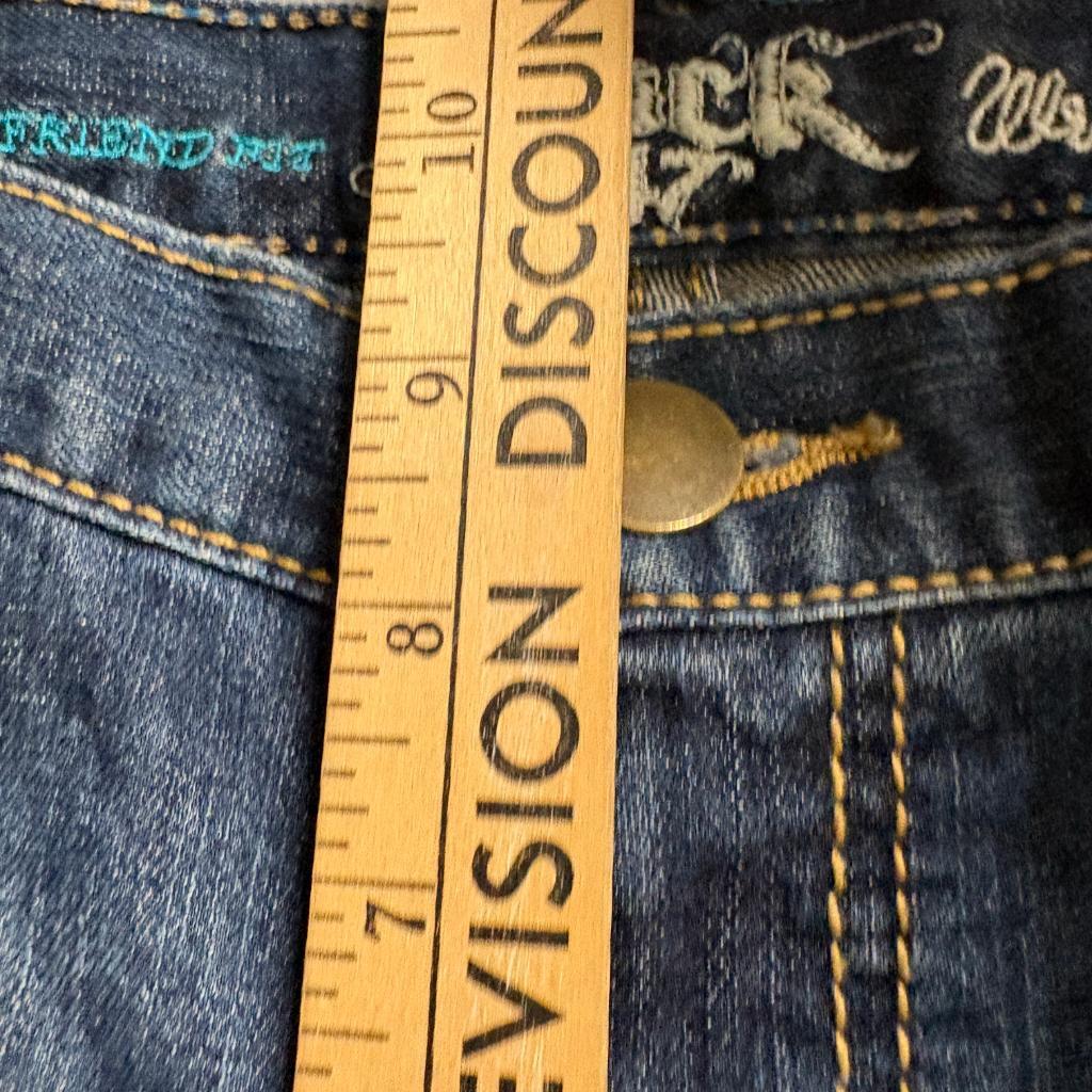 Wrangler Rock 47 Boyfriend Fit Jeans Mens 31x34 Blue Denim Stretch WBX30TB