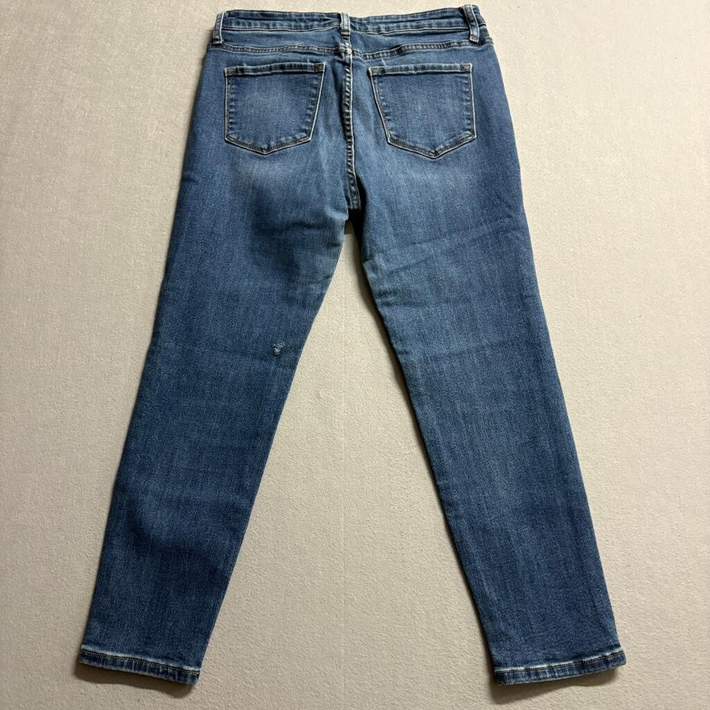 Klique B Jeans Womens 15 Blue Denim High Rise Skinny Ankle Stretch Distressed
