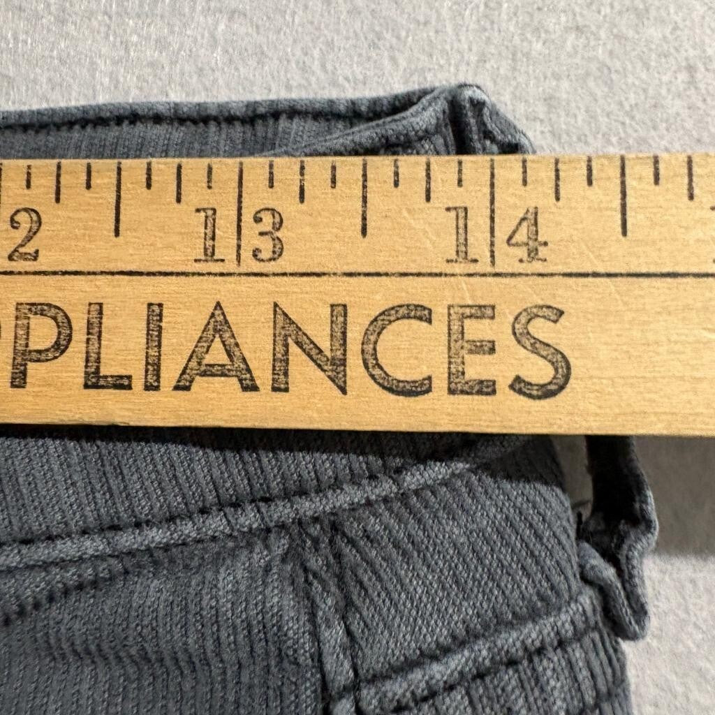 American Eagle Corduroy Pants Womens 4 Gray High Rise Flare Button Fly Stretch