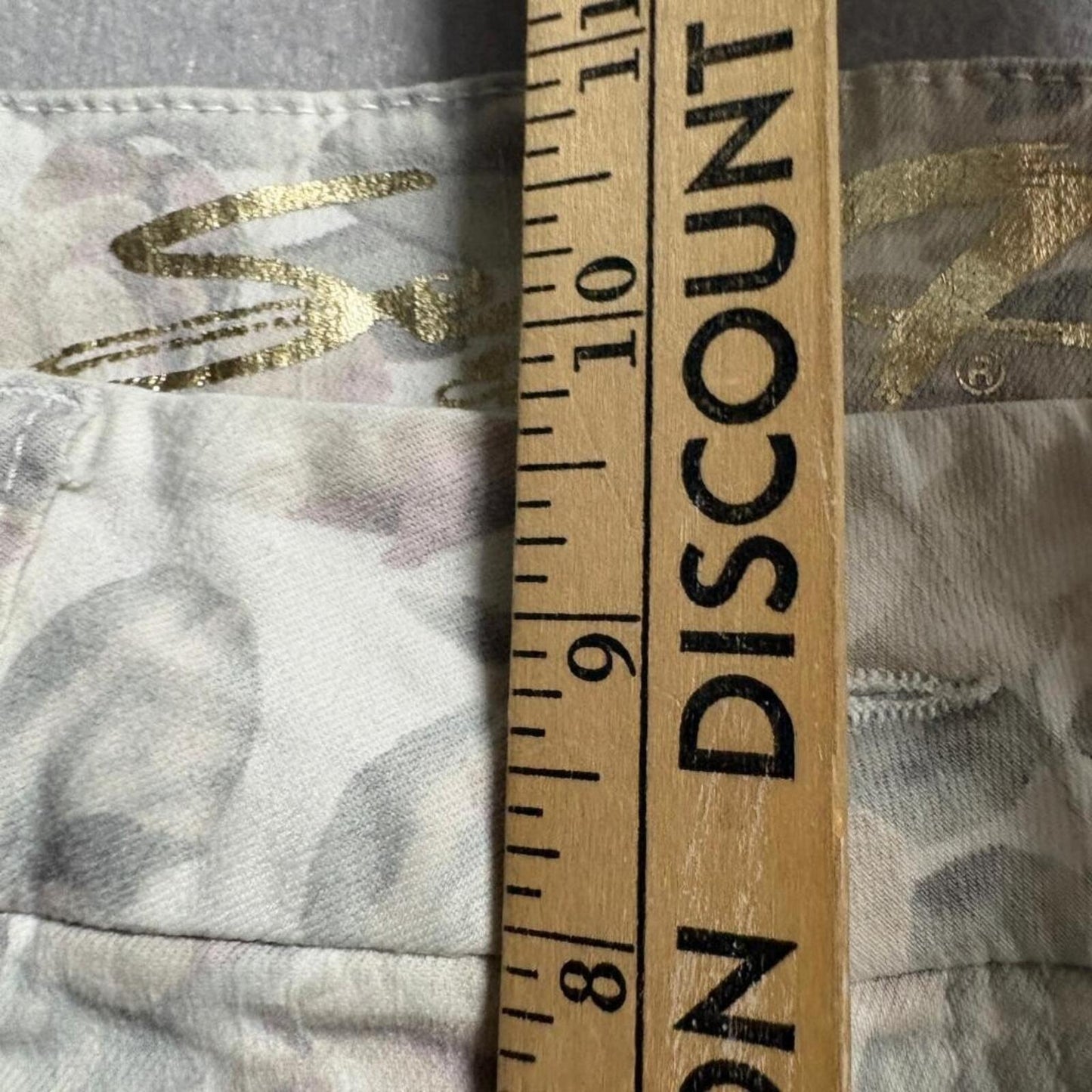 Seven7 High Rise Skinny Jeans Womens 8 Gray Floral Cotton Blend Stretch Pants