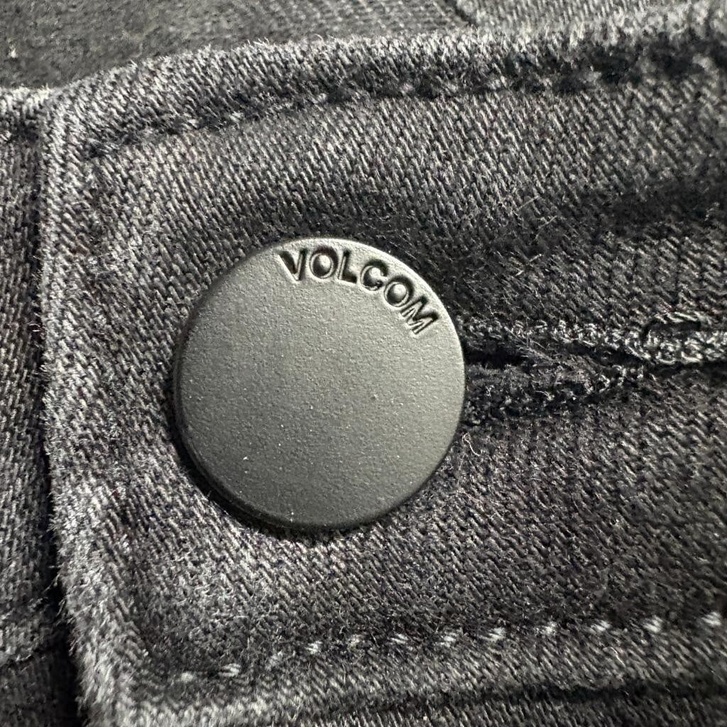 Volcom Liberator High Rise Jeans Womens Size 31 Black Denim Skinny Stretch