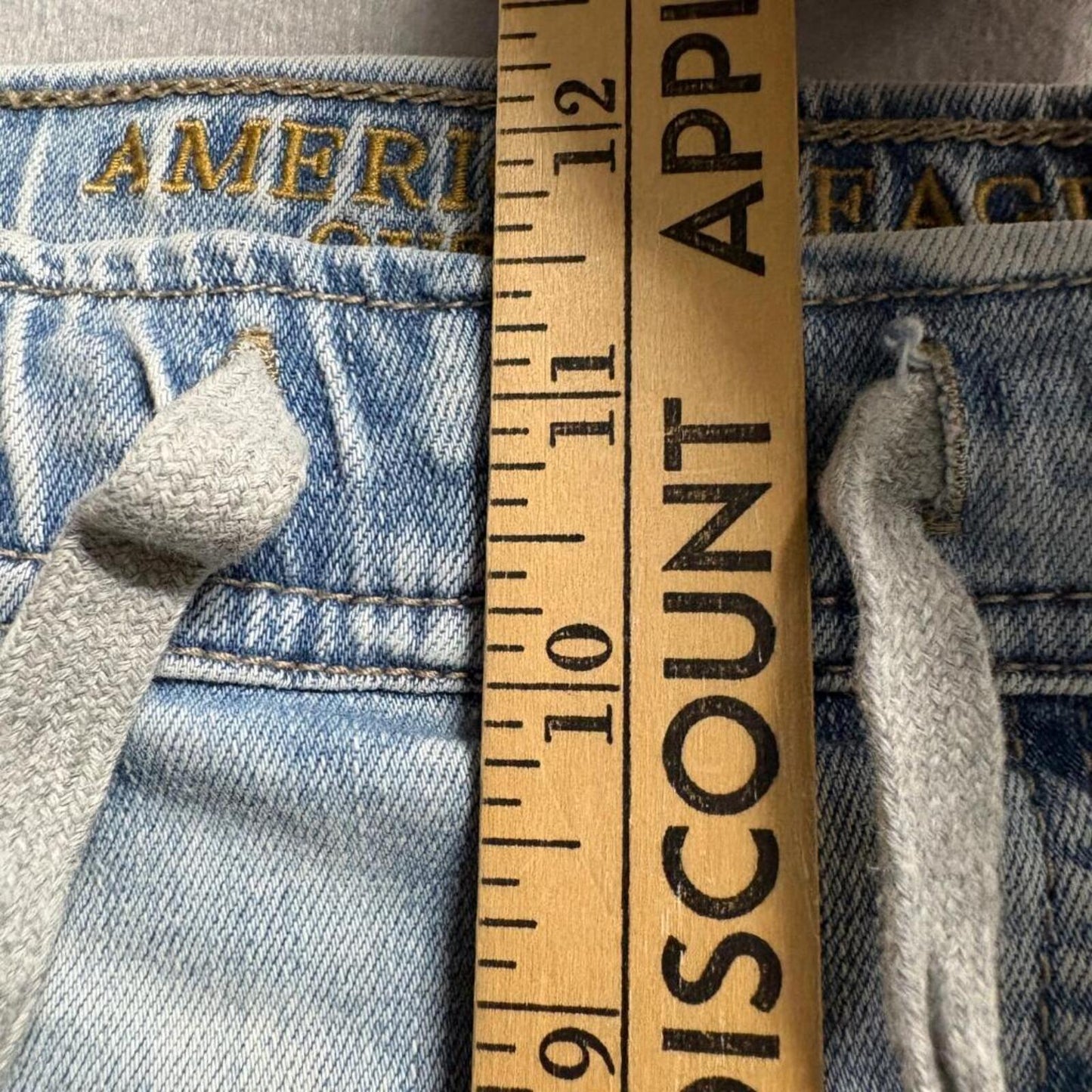 American Eagle Active Flex Denim Joggers Mens Medium Distressed Light Wash Jeans