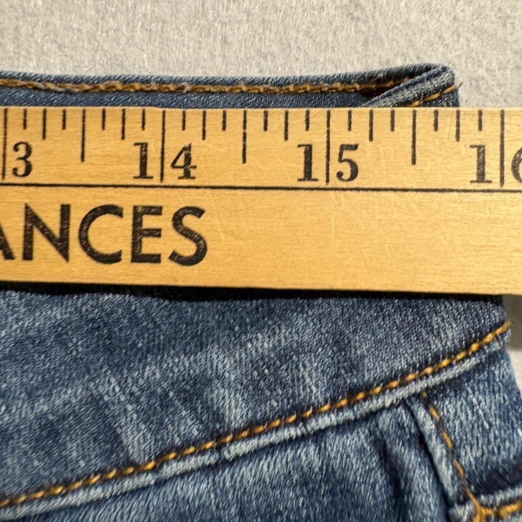 Kut from the Kloth Skinny Jeans Womens Size 8 Blue Raw Frayed Hem Stretch Denim