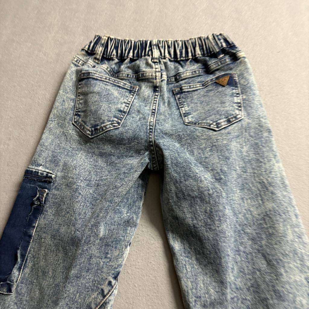 Celebrity Pink Ace Girls Jeans Size 10 Acid Wash Cargo Pocket Raw Hem Denim