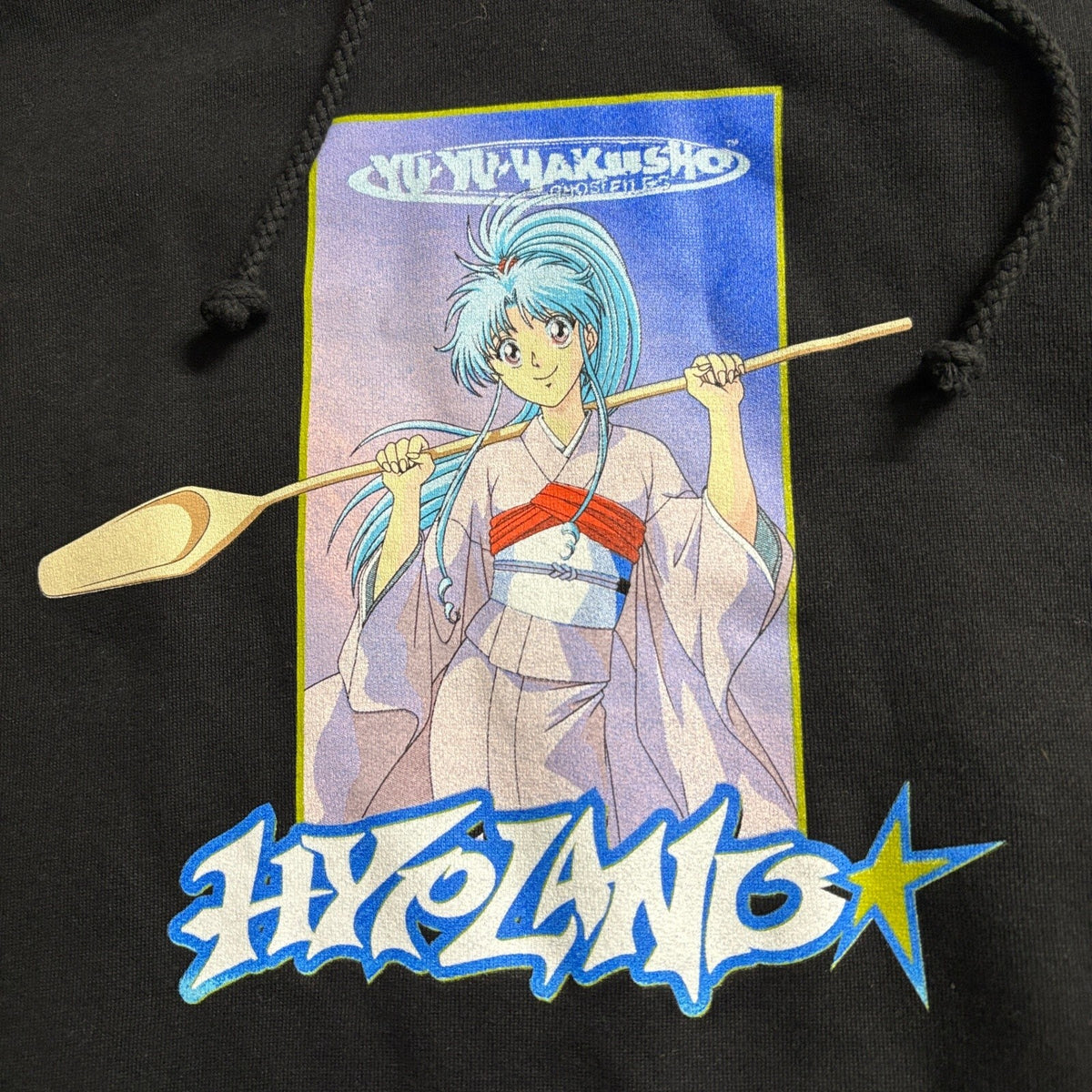 Hypland Yu Yu Hakusho Botan Anime Hoodie Mens XL Black Graphic Pullover