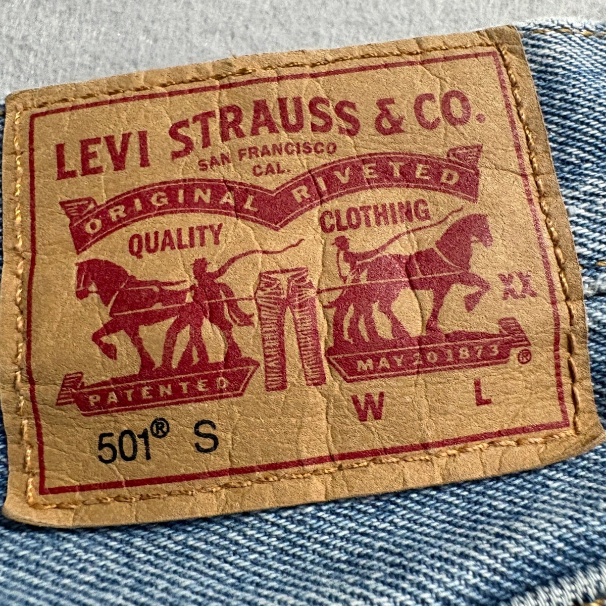 Levi's 501 S Skinny Jeans Womens 26 Distressed Ripped Light Wash Denim Blue