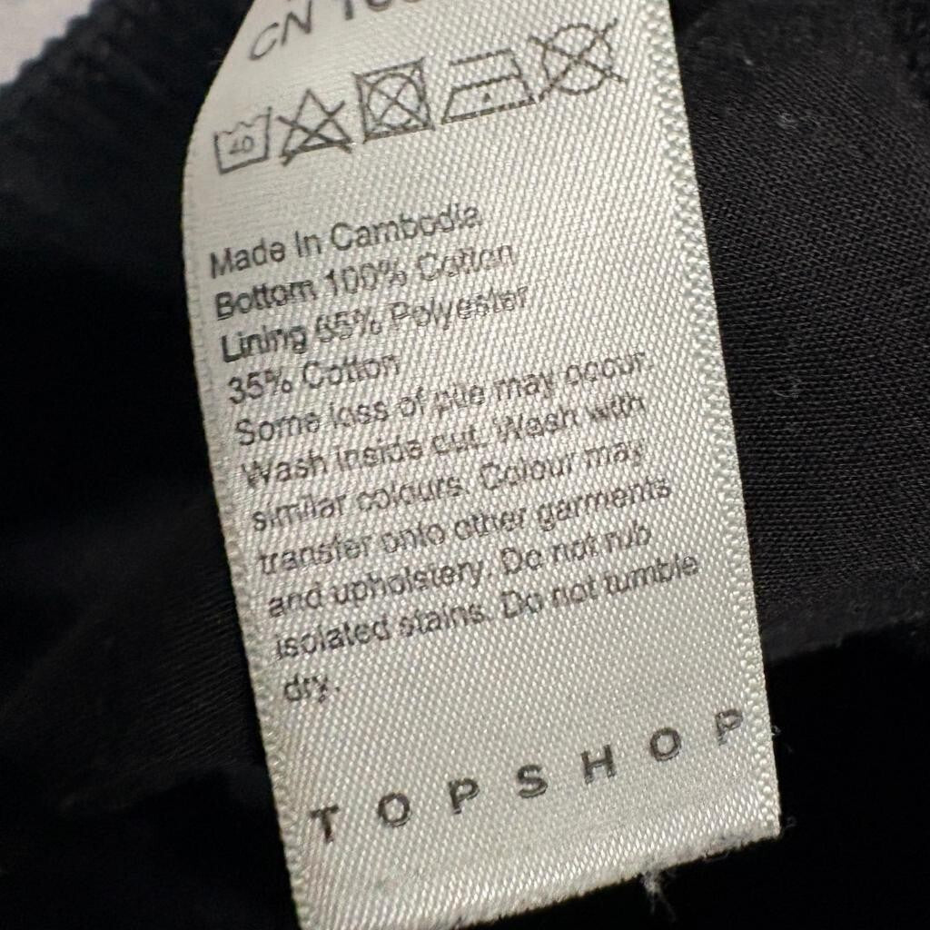 Topshop Mom Corduroy Pants Womens W28 L30 Black Distressed Ripped Knee Cord