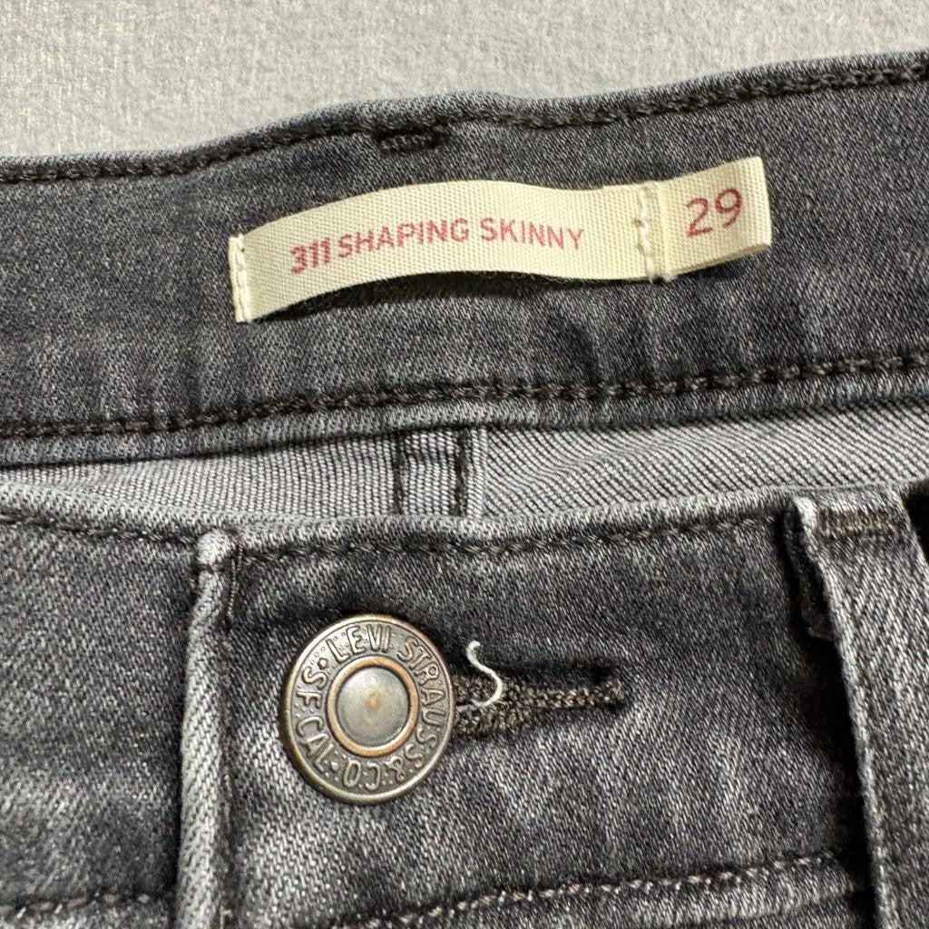 Levis 311 Shaping Skinny Jeans Womens 29 Gray Denim Stretch Pants W29 L30
