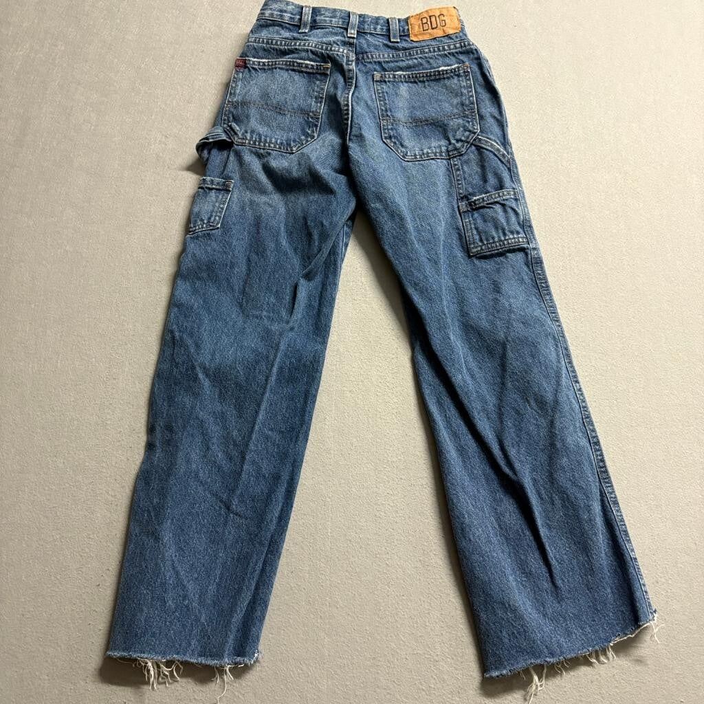 BDG Urban Outfitters Carpenter Jeans Womens 24 Blue Denim High Rise Raw Hem