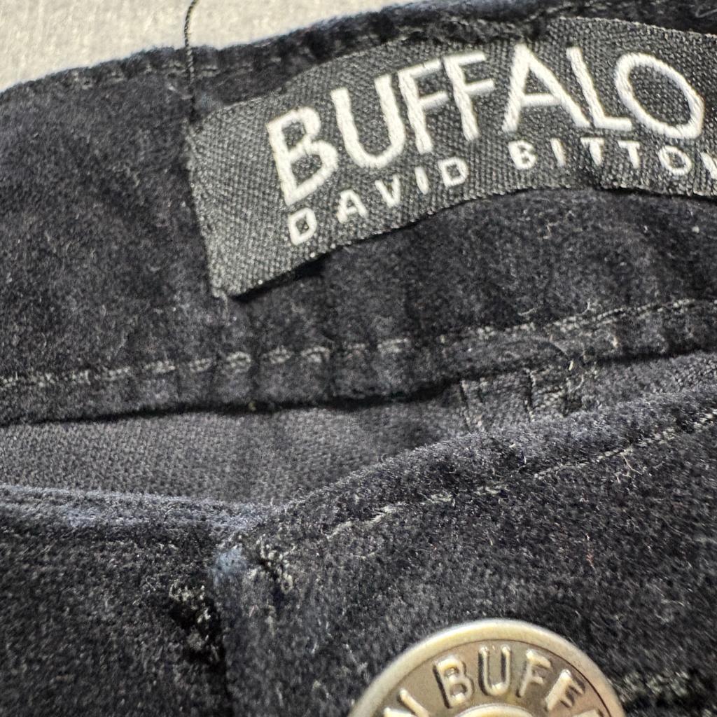 Buffalo David Bitton Marvel Velvet Skinny Jeans Womens 4/27 Black Mid Rise
