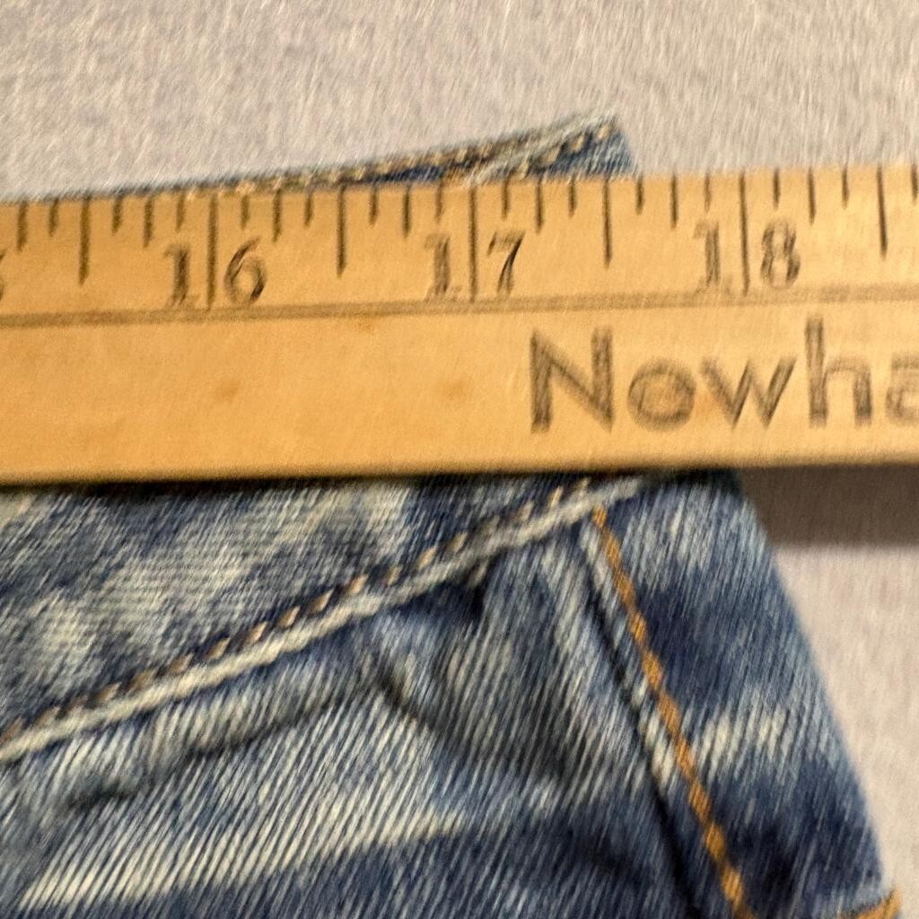 Cubic Product Jeans Mens XL Blue Denim Straight Leg Whiskered 100% Cotton