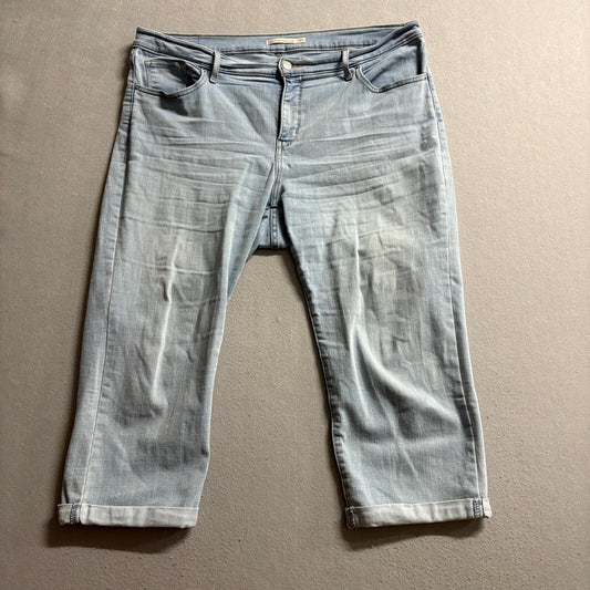 Levis 311 Shaping Skinny Capri Jeans Womens 18W Light Wash Denim Stretch Crop