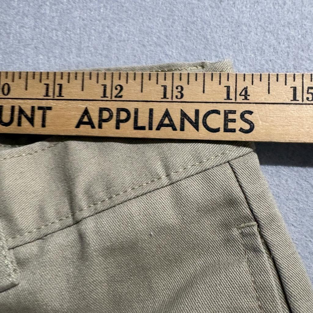Irvington by Dennis Mens Chino Shorts Size 28 Khaki Tan Flat Front Casual