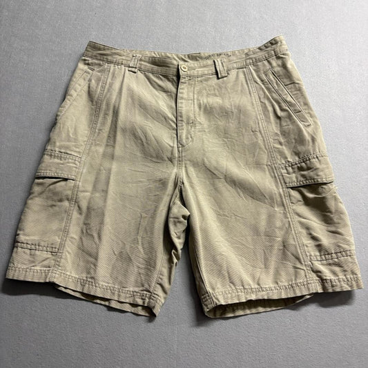 Tommy Bahama Relax Cargo Shorts Mens 36 Beige Khaki Tencel Cotton Blend