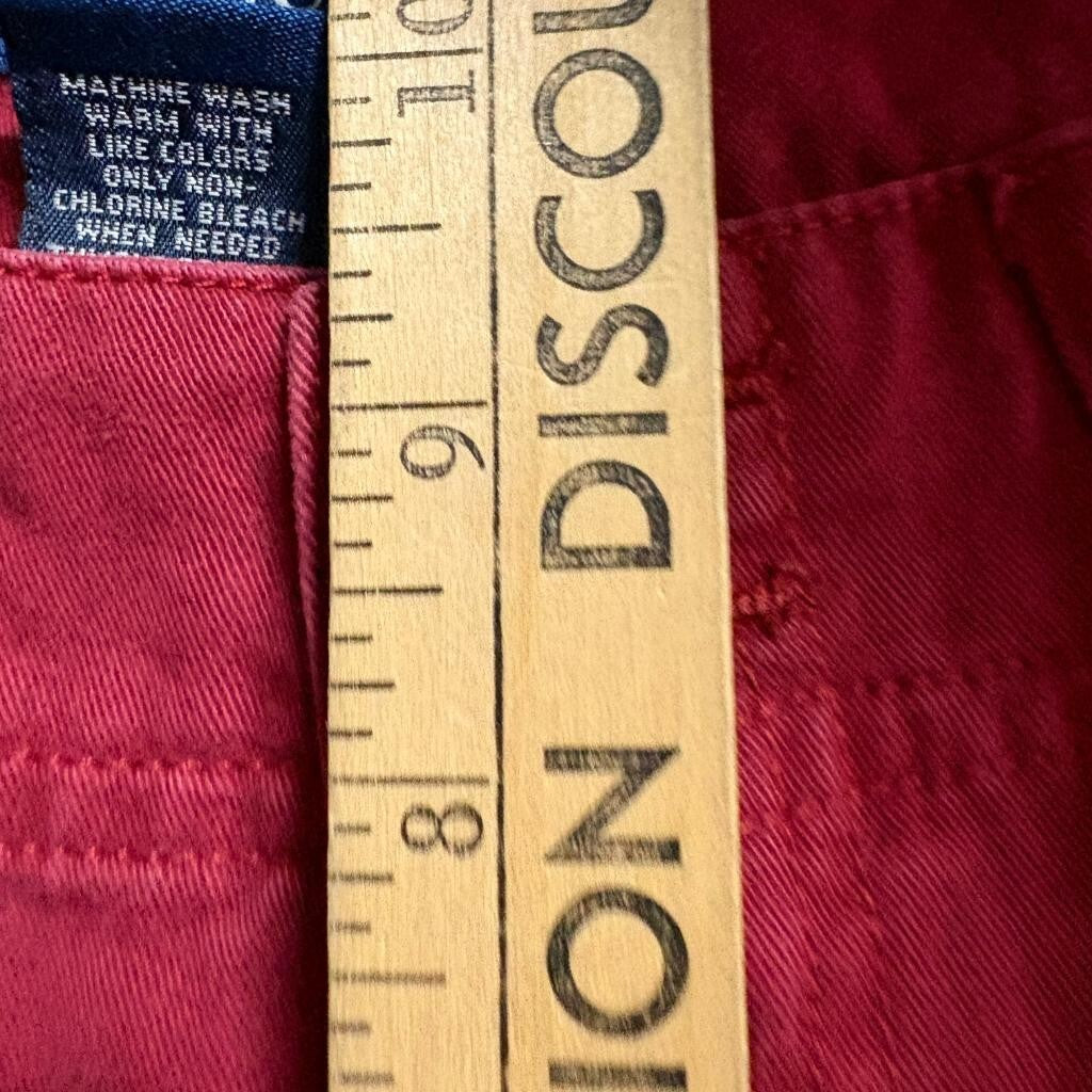 High Sierra Womens Red Cotton Denim Crop Jeans Size 6 Wide Leg Capris