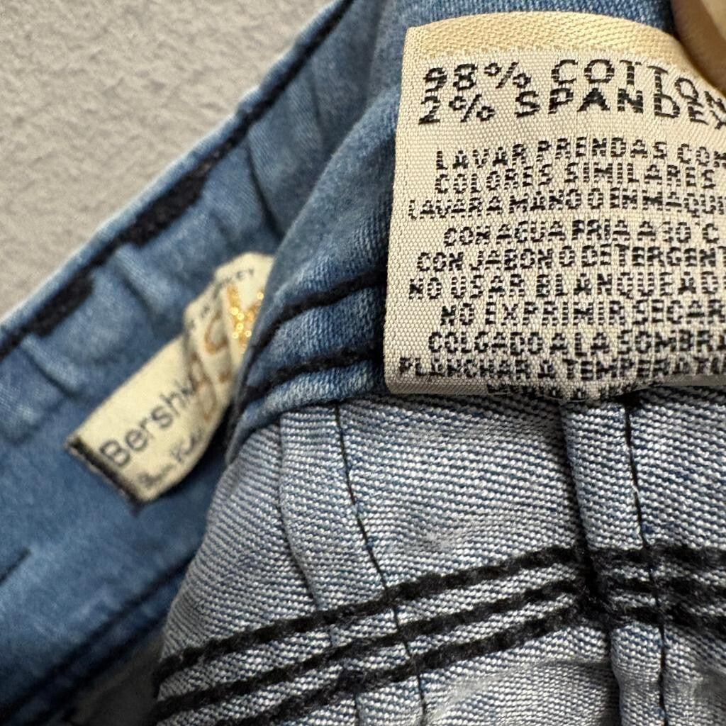 Bershka BSK Denim Collection Skinny Jeans Womens Size 26 Blue Stretch Low Rise