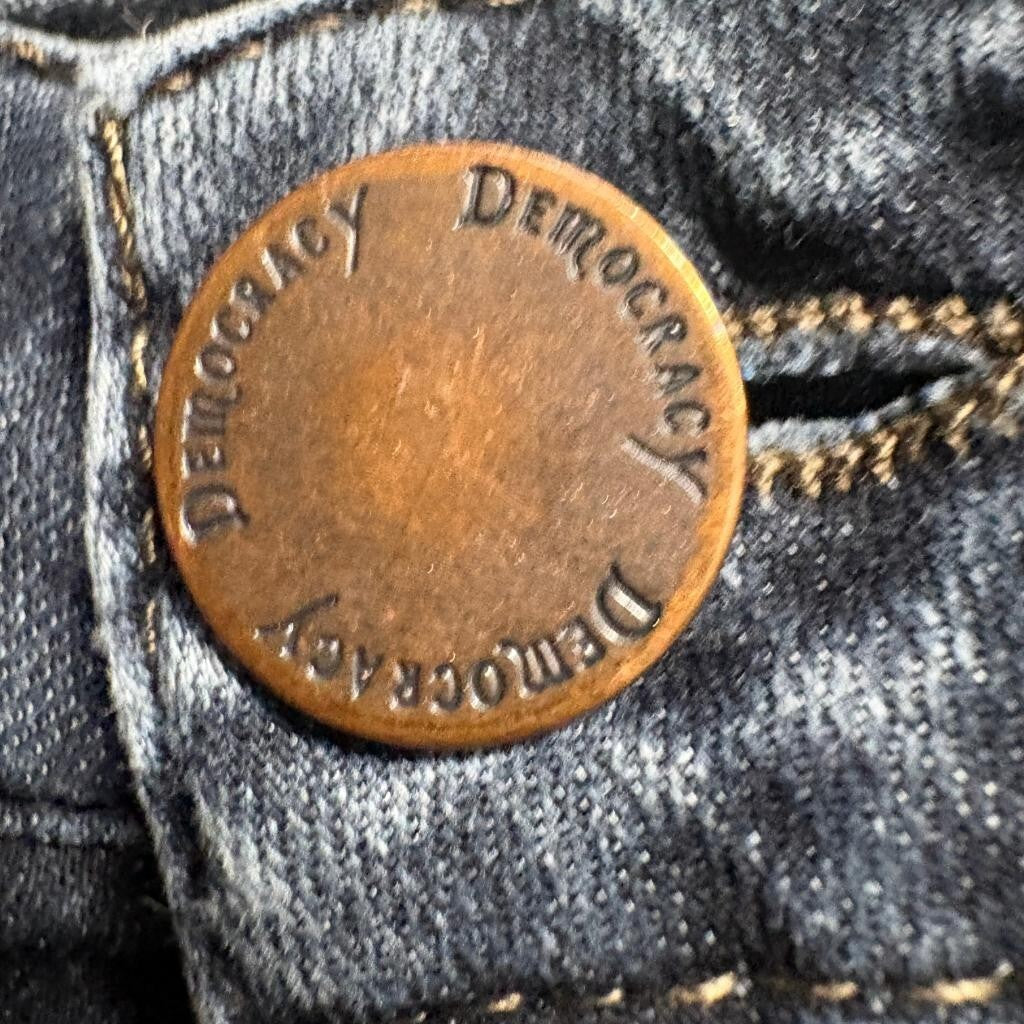 Democracy Ab Technology Skinny Jeans Womens 10P Blue Stretch Crop Denim
