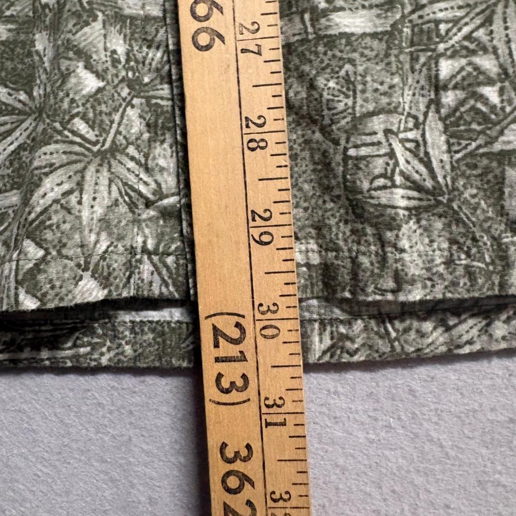 Moda Campia Hawaiian Shirt Mens XL Green Cotton Woody Wagon Tropical Tiki