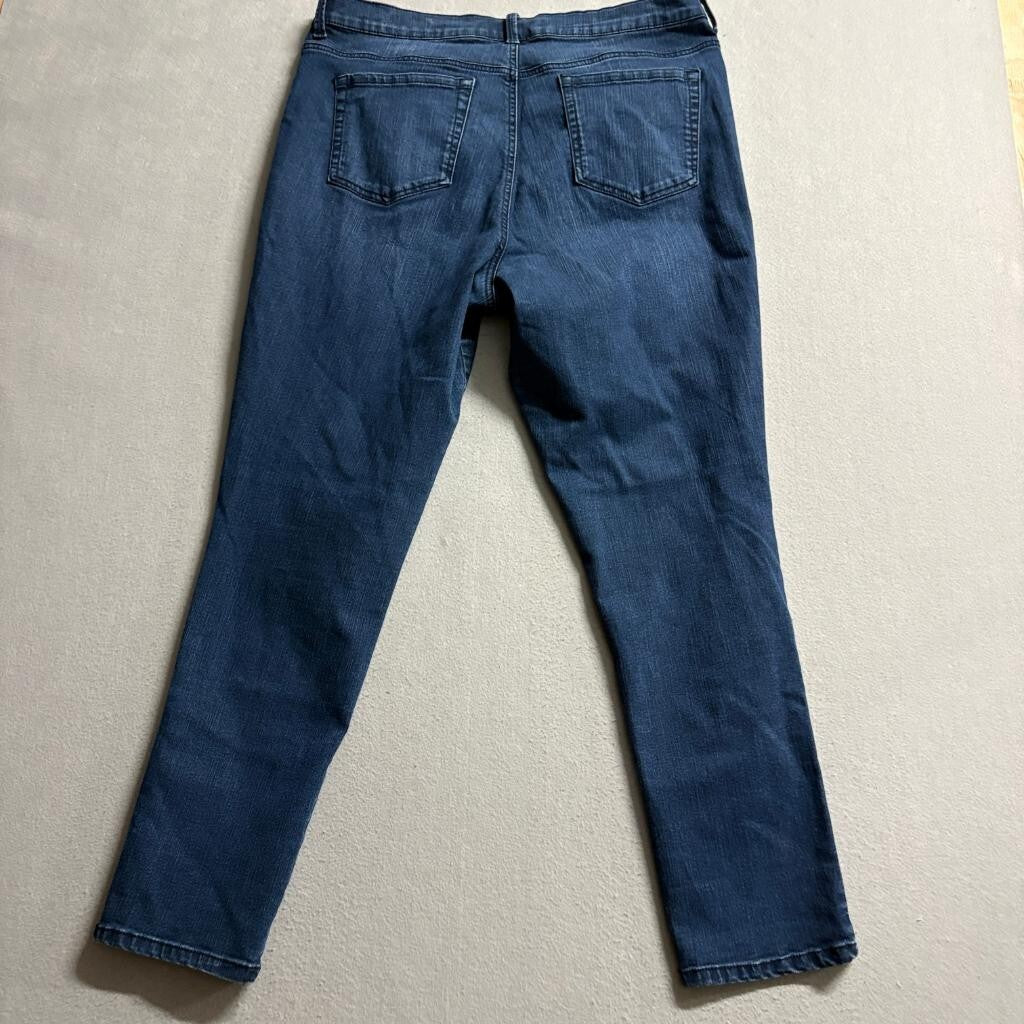 Gloria Vanderbilt Amanda Skinny Jeans Womens 16 Average Blue Denim Stretch