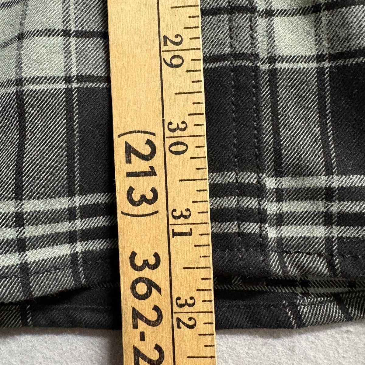 Ridgecut Toughwear Mens 2XL Plaid Long Sleeve Button Down Work Shirt Black Gray