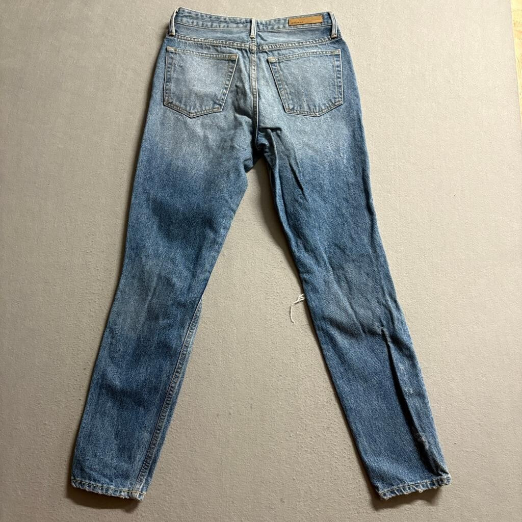 GRLFRND Karolina High Rise Skinny Jeans Womens Size 26 Distressed Blue Denim USA
