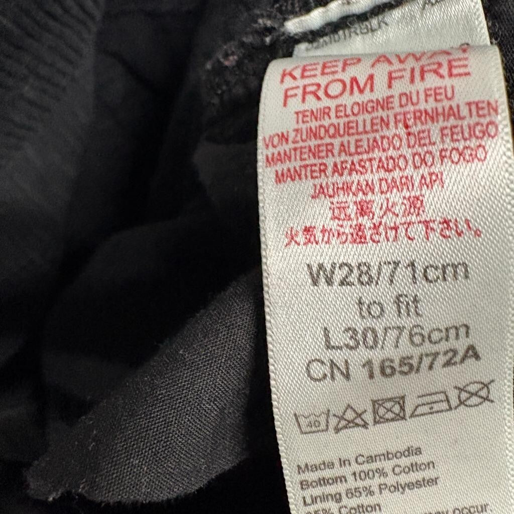 Topshop Mom Corduroy Pants Womens W28 L30 Black Distressed Ripped Knee Cord