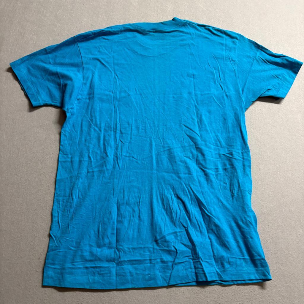 Vintage Fruit of the Loom Pocket T-Shirt Mens XL Blue Blank Single Stitch USA
