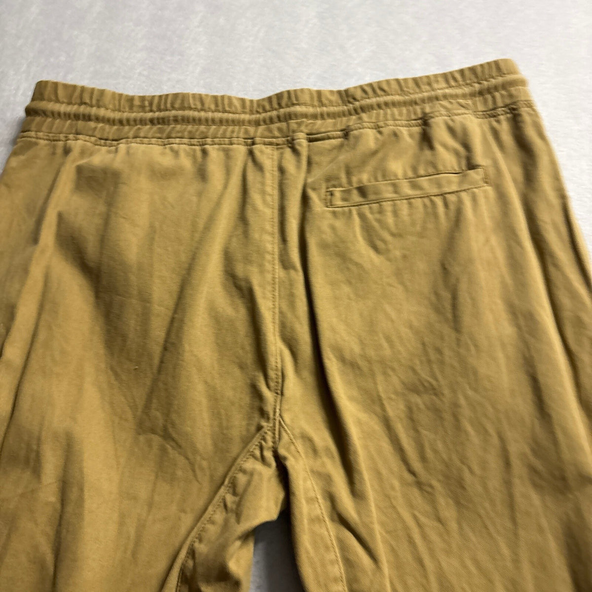 Aeropostale Mens Jogger Pants Large Tan Khaki Cotton Elastic Waist Drawstring
