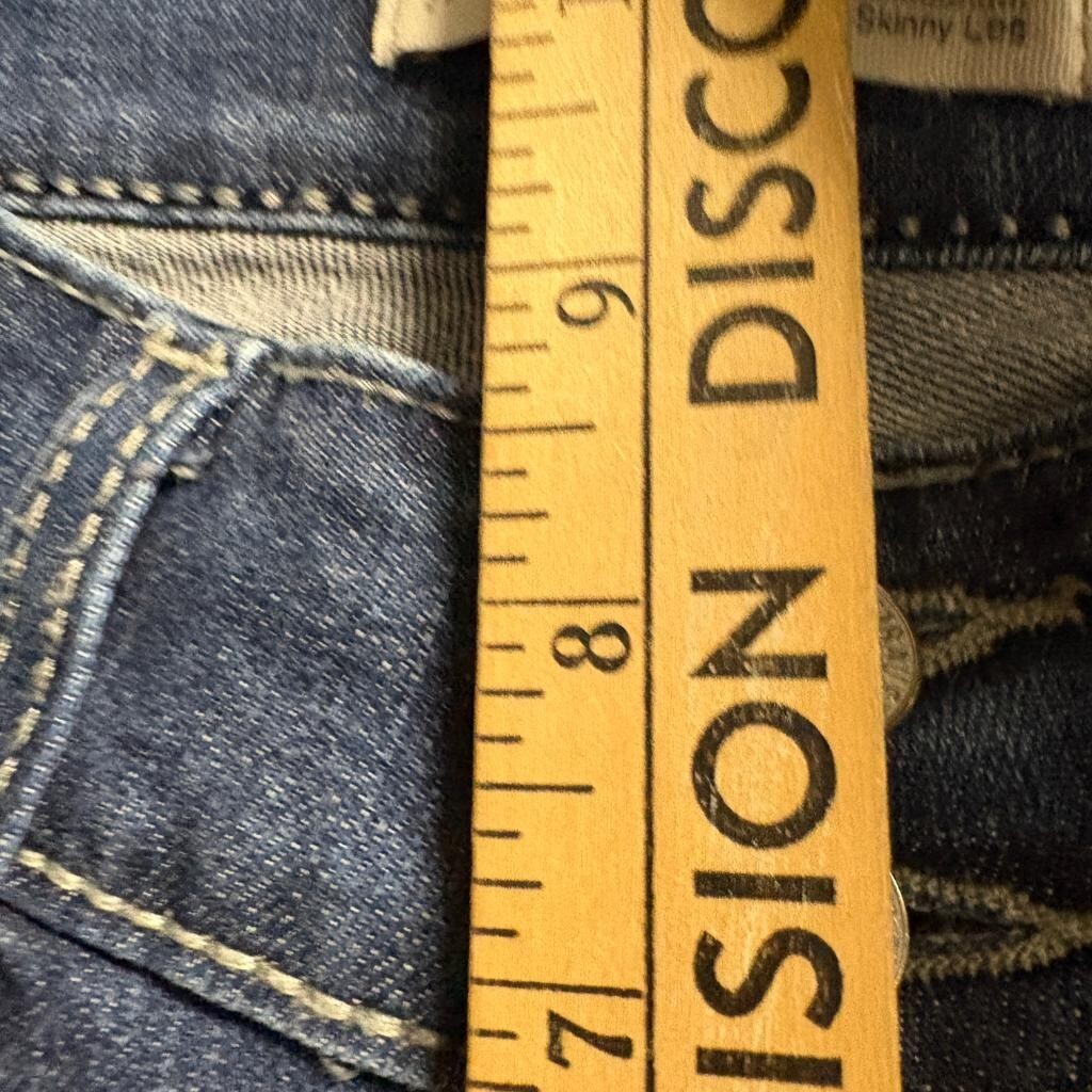 Levis 529 Curvy Skinny Leg Jeans Womens 6M W28 L32 Blue Denim Double Button