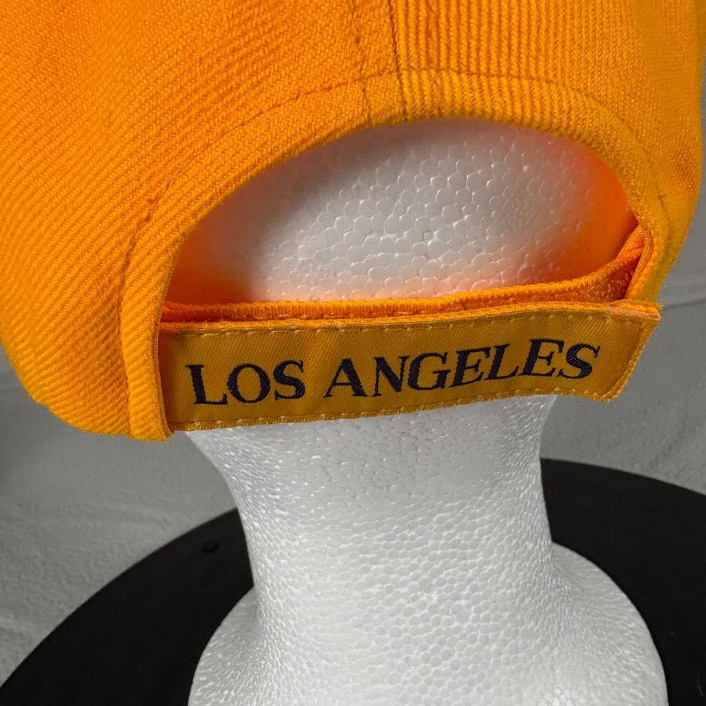 Los Angeles Lakers Hat Sam's Cap Yellow Purple LA Embroidered Hook Loop