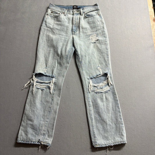 BDG Urban Outfitters Distressed Bootcut Jeans Womens 28 Light Wash Ripped Denim