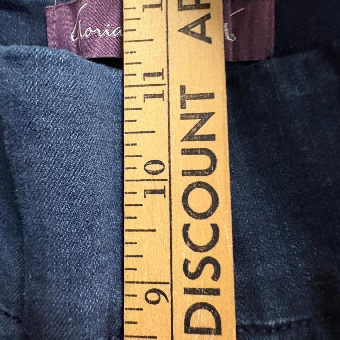 Gloria Vanderbilt Amanda Pull On Jeans Womens 14 Blue Denim Raw Hem Crop Stretch