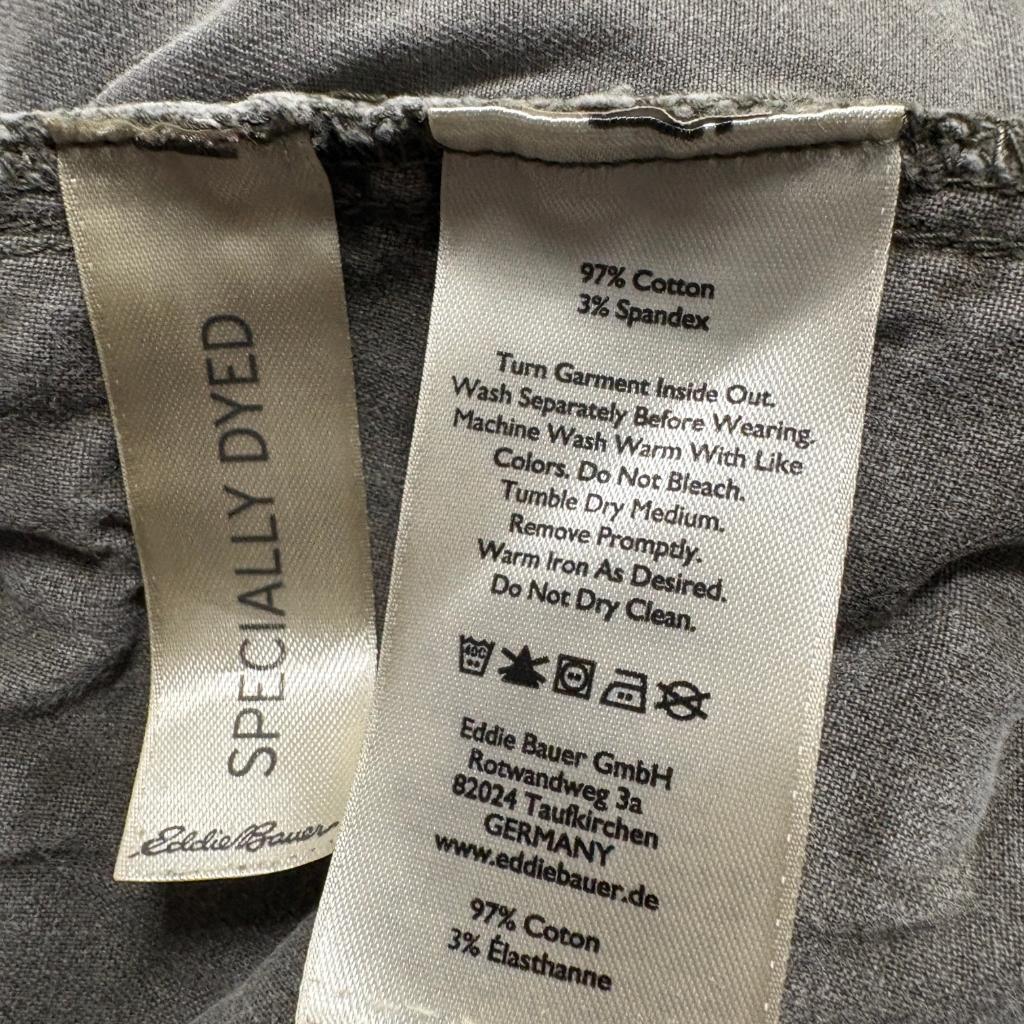 Eddie Bauer Cargo Pants Womens 10 Green Cotton Blend Stretch Outdoor Utility