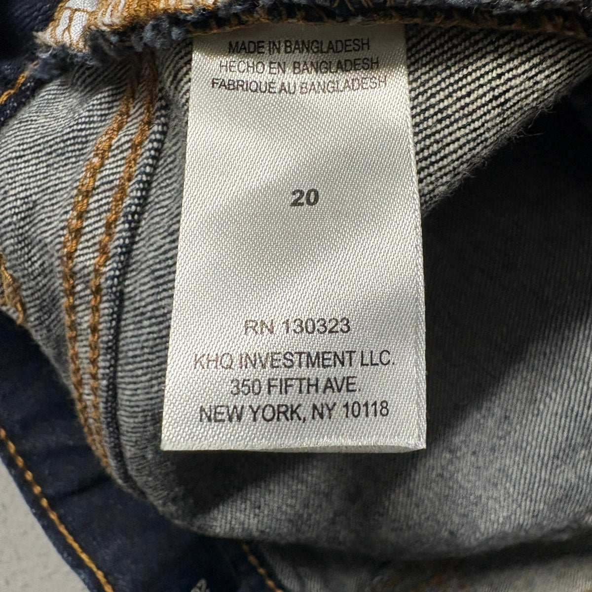 Lucky Brand Jeans Mens Size 20 Dark Wash Stretch Denim Straight Leg Blue
