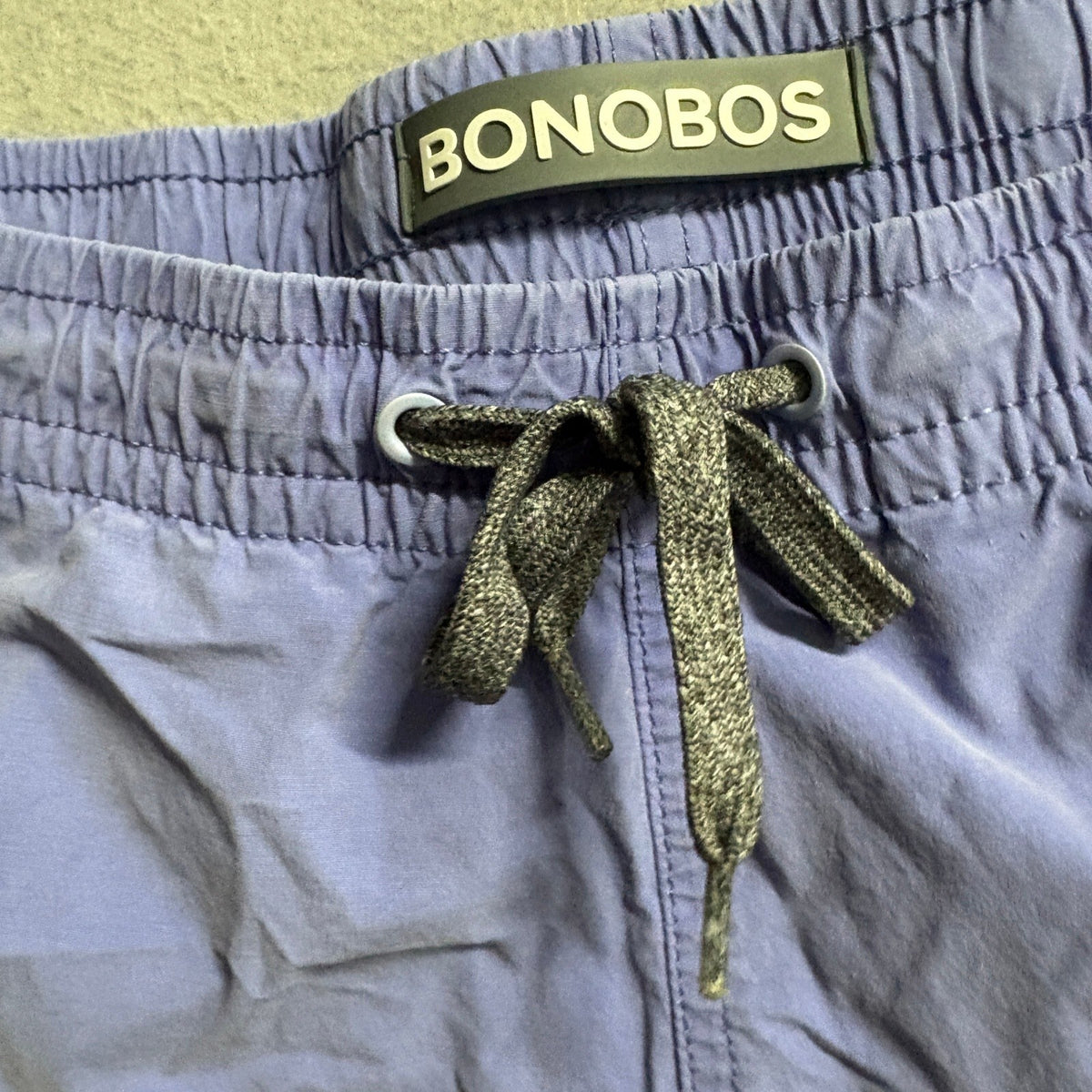 Bonobos Mens Swim Trunks Size Large Purple 7 Inch Inseam Fish Patch Board Shorts