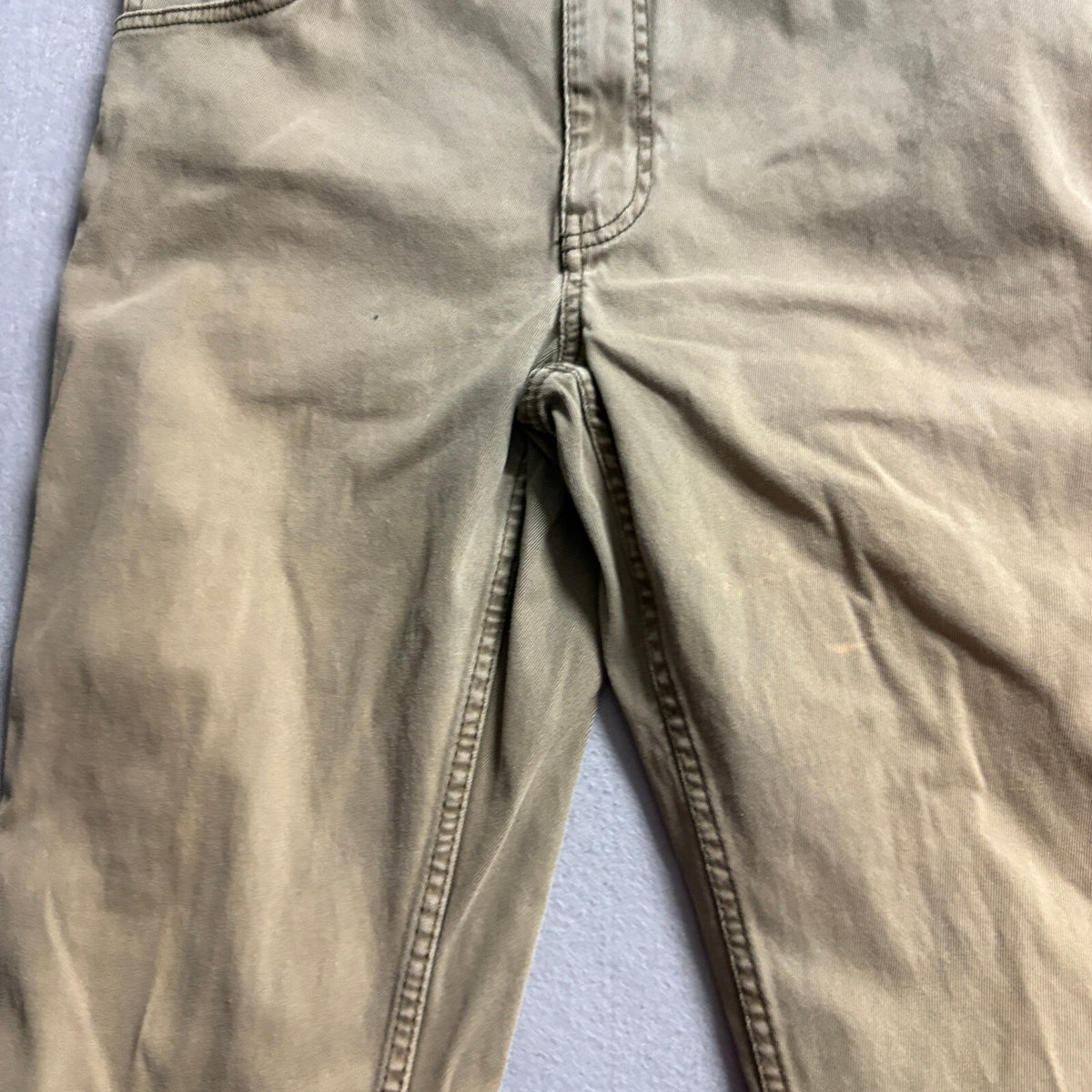 Woolrich Women's Khaki Stretch Pants Size 34/32 Brown Cotton Blend Straight Leg