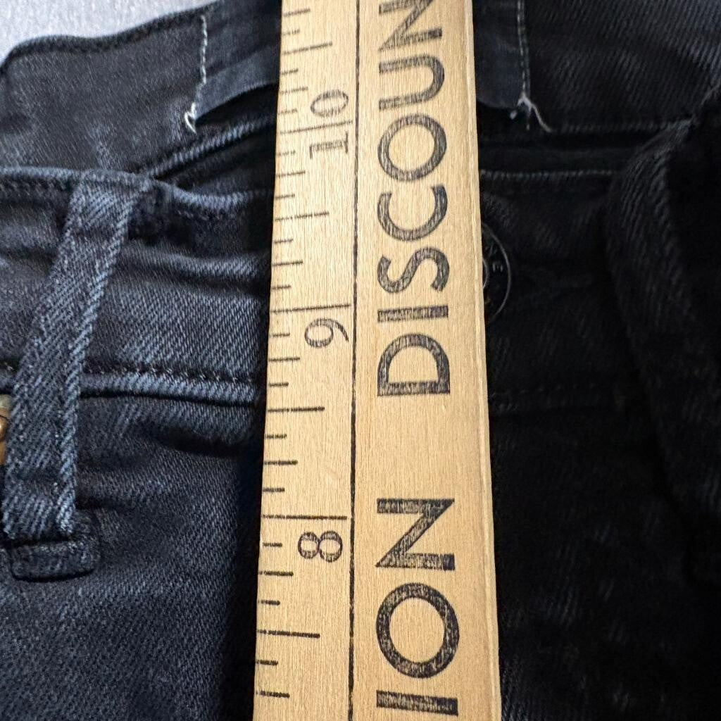 Everlane The Authentic Stretch Slim Bootcut Jeans Womens 24 Black Denim High