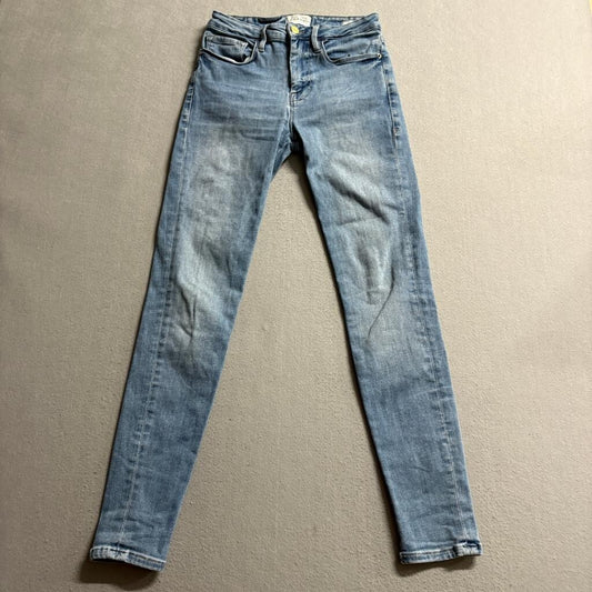 Frame Le High Skinny Jeans Womens 25 Blue Denim Stretch High Rise Slim Fit